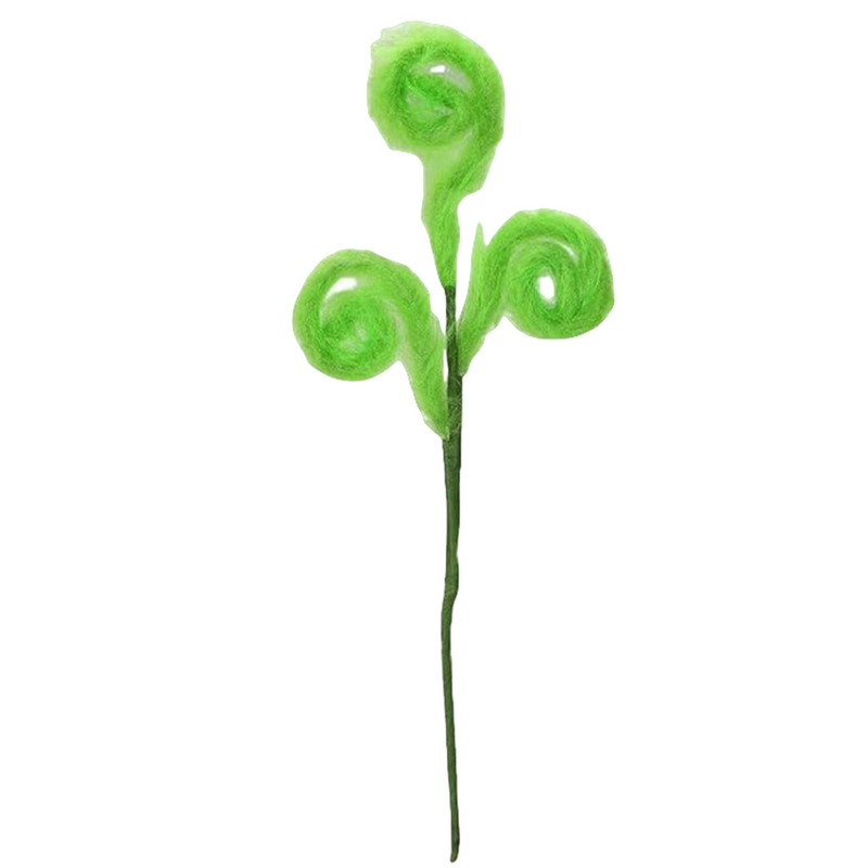 10 Pcs Green Furry Christmas Tree Picks Ornaments Artificial Holiday Decorations Bulk