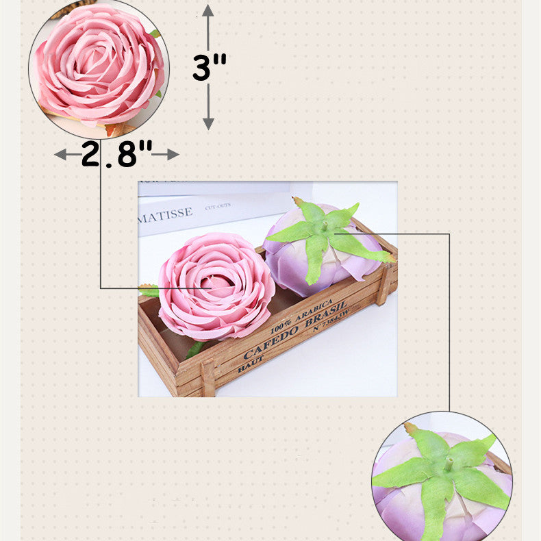 Cabbage Rose Silk Flower Heads 50 Pcs Artificial Flowers for DIY Wedding Bouquets Centerpieces Home Decor