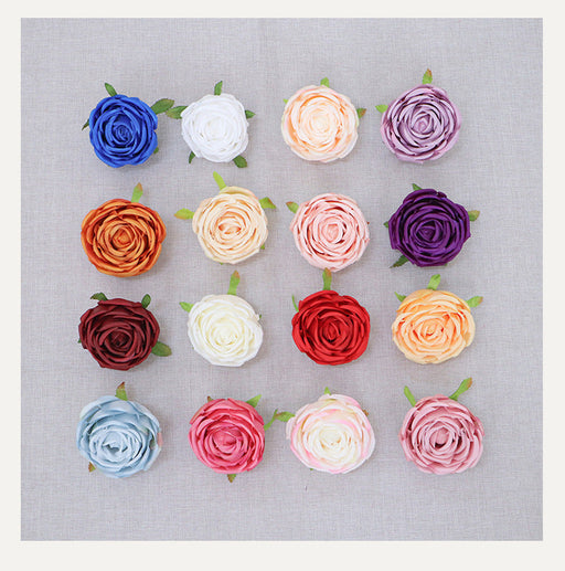 Cabbage Rose Silk Flower Heads 50 Pcs Artificial Flowers for DIY Wedding Bouquets Centerpieces Home Decor