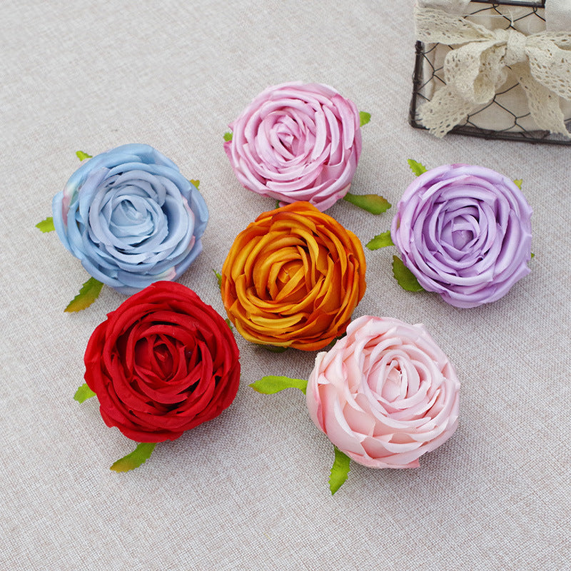 Cabbage Rose Silk Flower Heads 50 Pcs Artificial Flowers for DIY Wedding Bouquets Centerpieces Home Decor