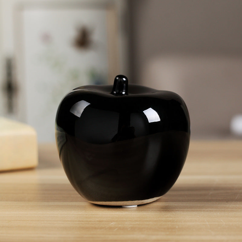 Ceramic Artificial Apple Figurine Bulk Set for Tabletop Decor