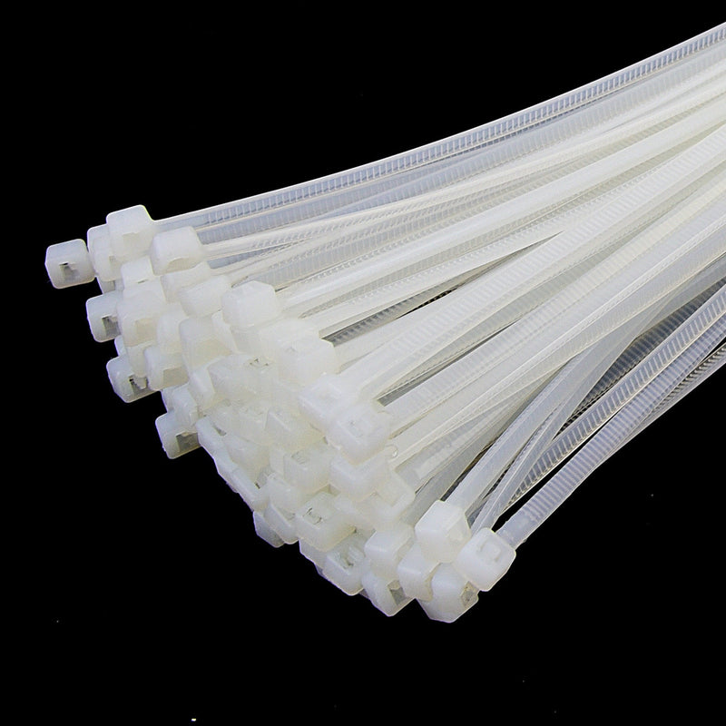 500 Pcs Nylon Cable Ties Self-Locking Zip Ties with Curved Tip Bulk Pack