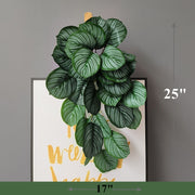 10 Pcs Artificial Trailing Hosta Bush Plants 12 Inch Lifelike Hanging Green Foliage