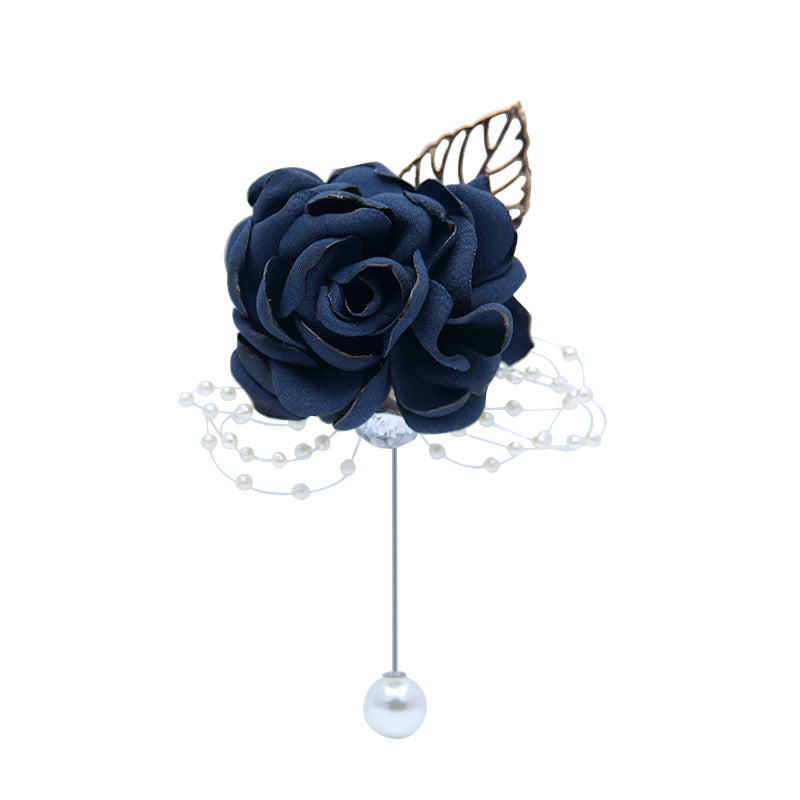10 Pcs Artificial Silk Camellia Boutonnieres for Fall Wedding, Bulk Pack