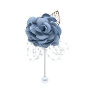 10 Pcs Artificial Silk Camellia Boutonnieres for Fall Wedding, Bulk Pack