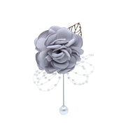 10 Pcs Artificial Silk Camellia Boutonnieres for Fall Wedding, Bulk Pack