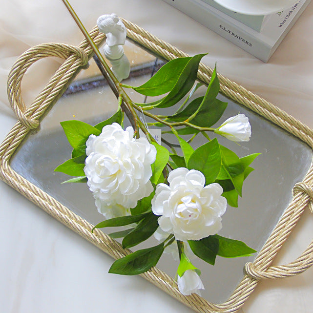 10 Pcs Artificial Silk Camellia Spray Branches with Leaves Bulk Spring Floral Plants