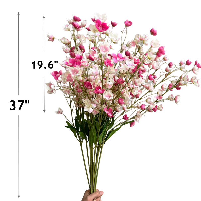 37 Inch Extra Long Campanula Stems Spray Silk Artificial Flowers Bulk Quantity