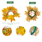 4 Pcs Fall Candle Rings Autumn Table Decor Centerpieces Thanksgiving Seasonal Wreaths