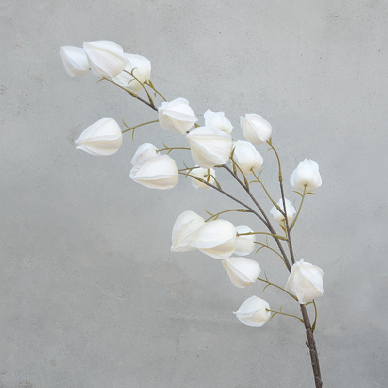 37 Inch Extra Long Artificial Cape Gooseberry Stems Branches 6 Pcs Autumn Decoration