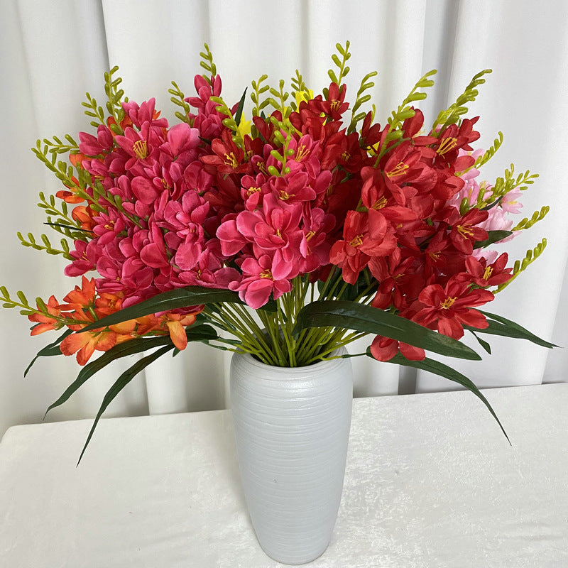 Cataleya Orchid Bush 10 Stems UV Resistant Artificial Flowers for Outdoors