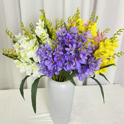 Cataleya Orchid Bush 10 Stems UV Resistant Artificial Flowers for Outdoors