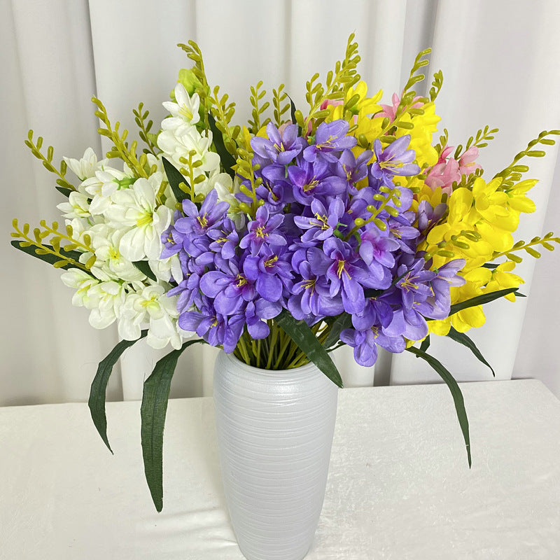 Cataleya Orchid Bush 10 Stems UV Resistant Artificial Flowers for Outdoors