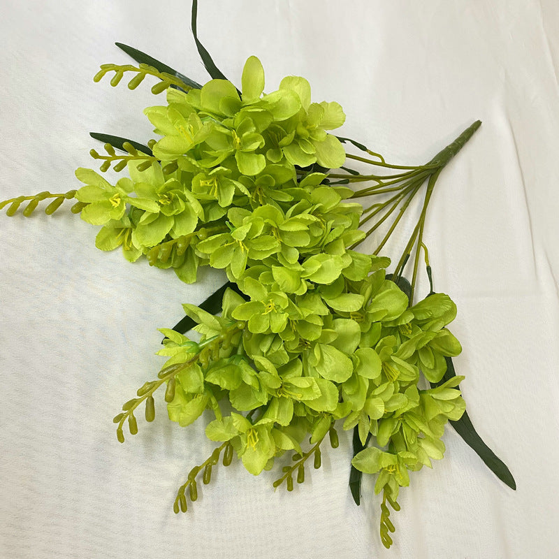 Cataleya Orchid Bush 10 Stems UV Resistant Artificial Flowers for Outdoors