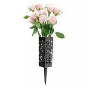 Bulk Cemetery Vase with Spikes Floral Holder for Memorial Lawn Flowers, Durable Artificial Flower Stand