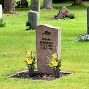 Bulk Cemetery Vase with Spikes Floral Holder for Memorial Lawn Flowers, Durable Artificial Flower Stand