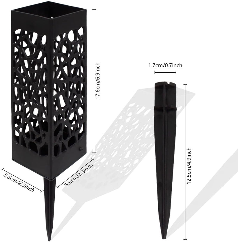 Bulk Cemetery Vase with Spikes Floral Holder for Memorial Lawn Flowers, Durable Artificial Flower Stand