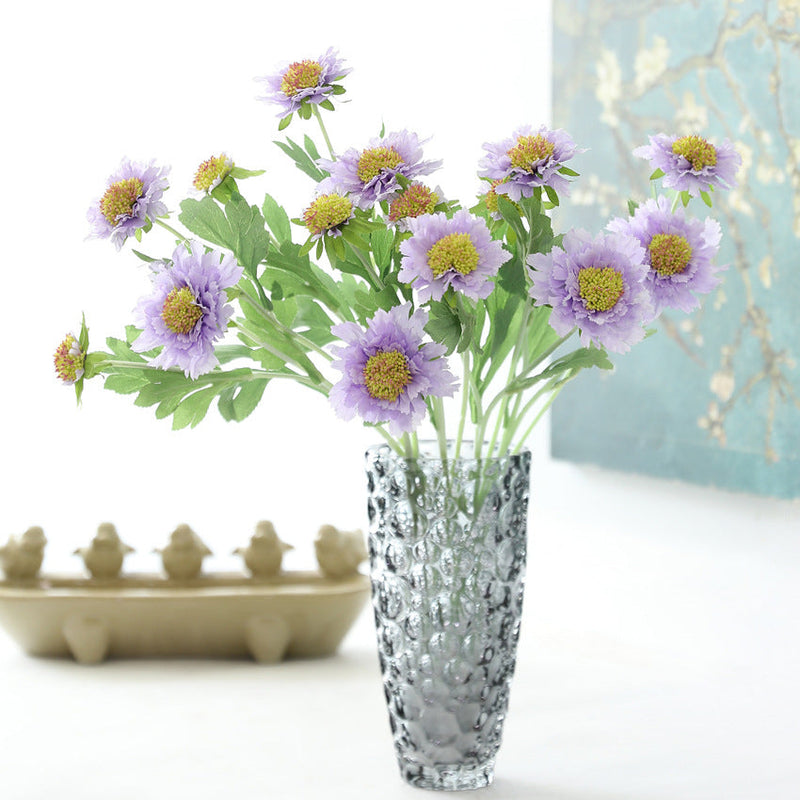 18 Inch Cephalaria Silk Flower Stems 10 Pcs Artificial Bulk for Wedding Home Decor