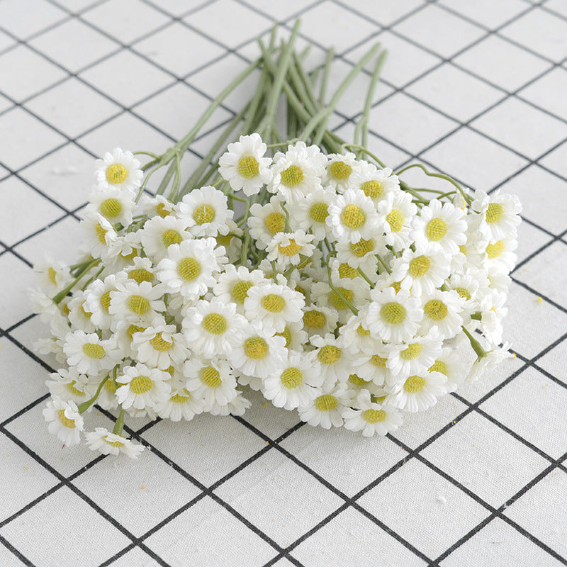 10 Inch Artificial Chamomile Stems 5 Pcs Bulk Silk Flowers