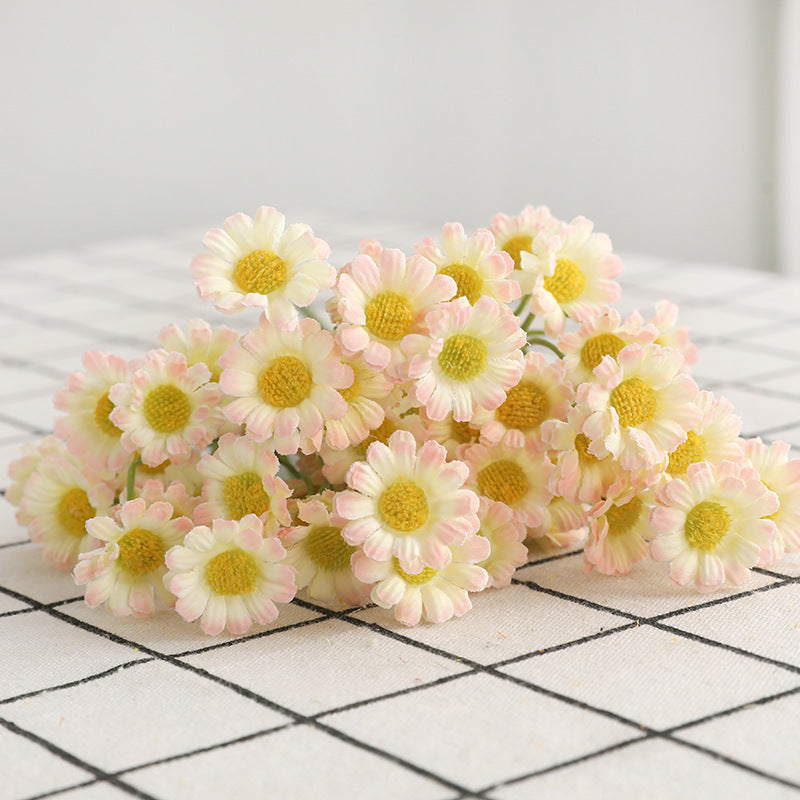 10 Inch Artificial Chamomile Stems 5 Pcs Bulk Silk Flowers