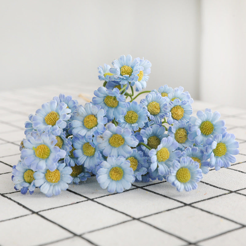 10 Inch Artificial Chamomile Stems 5 Pcs Bulk Silk Flowers
