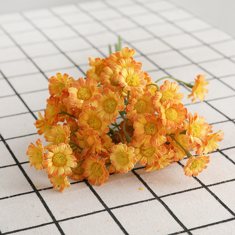 10 Inch Artificial Chamomile Stems 5 Pcs Bulk Silk Flowers