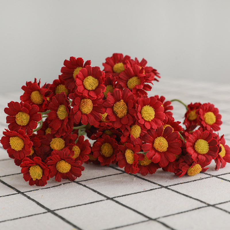 10 Inch Artificial Chamomile Stems 5 Pcs Bulk Silk Flowers