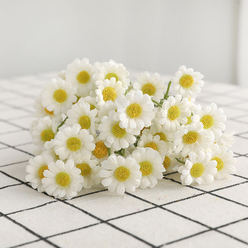 10 Inch Artificial Chamomile Stems 5 Pcs Bulk Silk Flowers