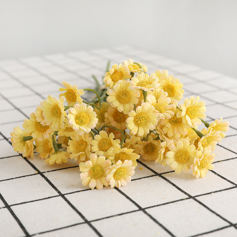 10 Inch Artificial Chamomile Stems 5 Pcs Bulk Silk Flowers