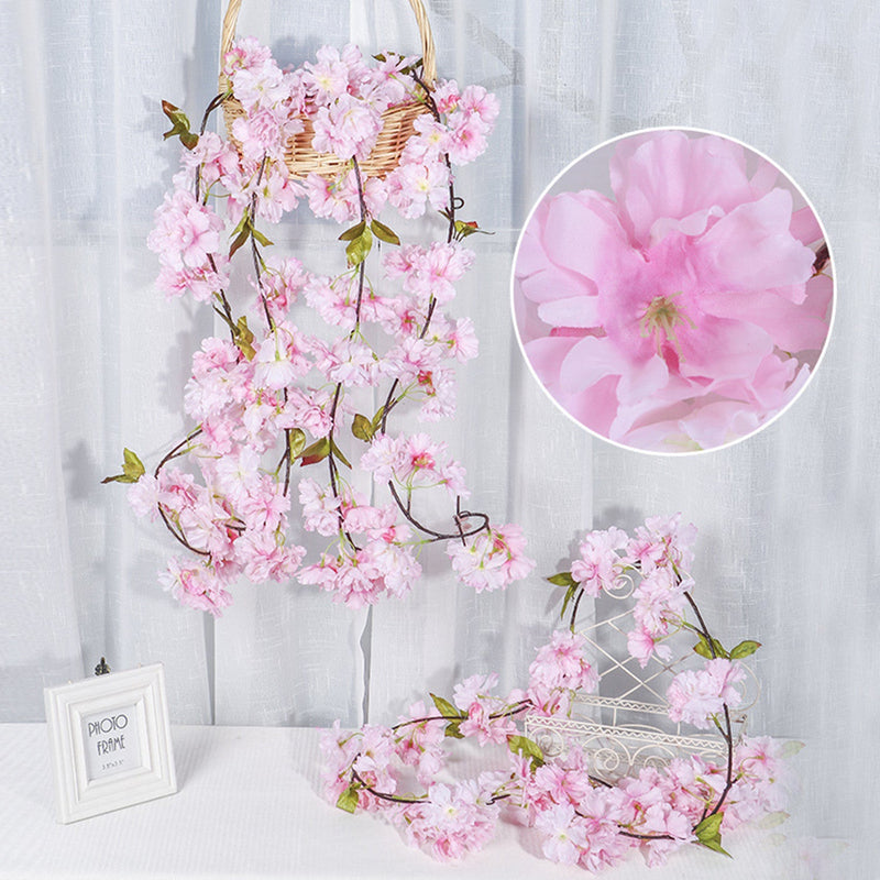 5.91 Ft Cherry Blossom Hanging Garland Vine Artificial Flower Bulk Quantity