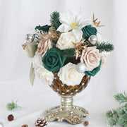 Christmas Artificial Flowers Combo Box Set 50 Pcs Mixed Colors Bulk for DIY Tree Ornaments Wreath Floral Arrangements