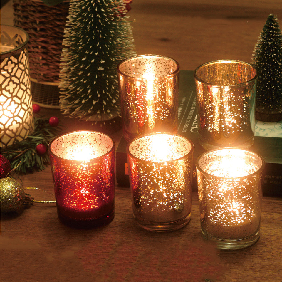 Bulk Set of 6 Votive Tea Lights Candles Holders for Wedding Centerpieces & Party Wholesale
