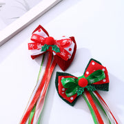 2 Pcs Christmas Bow Ornaments with Clips for Tree Decoration and Gift Wrapping