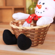 5 Pcs Christmas Candy Box Basket Holders Santa Gingerbread Snowman Crafts Bulk