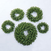 Artificial Christmas Wreaths Green Bulk DIY Holiday Decor 12 Inch 5 Pcs