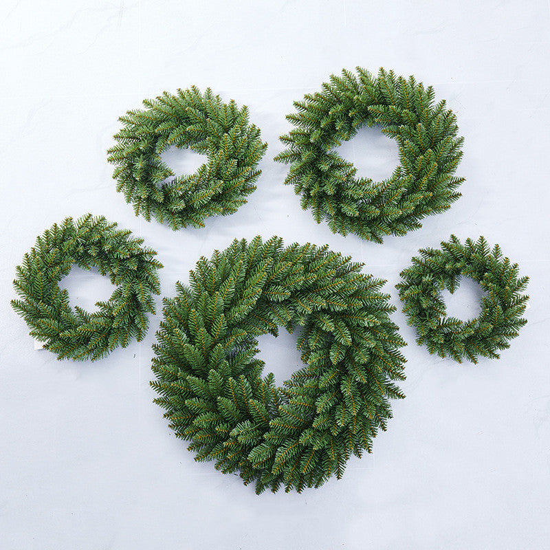 Artificial Christmas Wreaths Green Bulk DIY Holiday Decor 12 Inch 5 Pcs