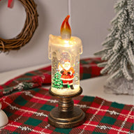 Christmas Decor Candle Snow Globe Lights - Festive Gifts