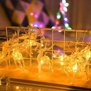 LED Christmas Lights Deer Shape Bulk Set, 10 Pcs, Warm White, Outdoor Decorative String Lights