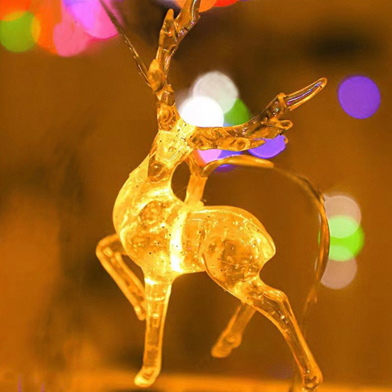 LED Christmas Lights Deer Shape Bulk Set, 10 Pcs, Warm White, Outdoor Decorative String Lights