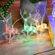 LED Christmas Lights Deer Shape Bulk Set, 10 Pcs, Warm White, Outdoor Decorative String Lights