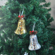 Christmas Disco Bell Ornaments Bulk Set, Groovy Holiday Decorations, Multiple Colors, Durable Plastic