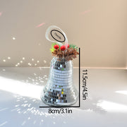 Christmas Disco Bell Ornaments Bulk Set, Groovy Holiday Decorations, Multiple Colors, Durable Plastic