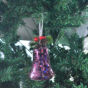 Christmas Disco Bell Ornaments Bulk Set, Groovy Holiday Decorations, Multiple Colors, Durable Plastic