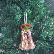 Christmas Disco Bell Ornaments Bulk Set, Groovy Holiday Decorations, Multiple Colors, Durable Plastic