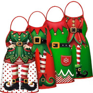 Christmas Elf Apron 4-Pack (26.8x21.7 Inches) – Holiday Party & Kitchen Decor