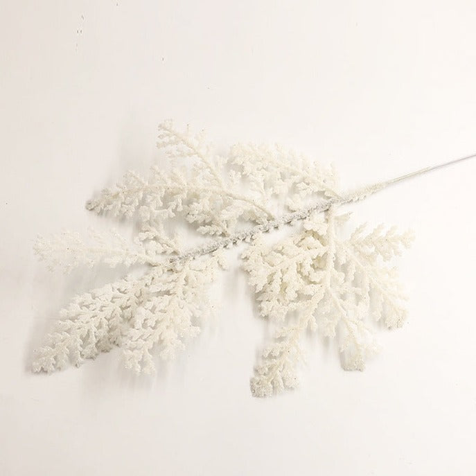 12 Inch 12 Pcs Artificial Pine Needle Twig Picks with Glitter for Christmas Tree Ornaments Fillers