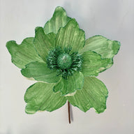 Christmas Glitter Flower Decoration, 12.6×8.7 Inch Sparkly Artificial Flower for Holiday Party & Window Display