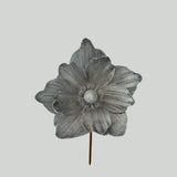 Christmas Glitter Flower Decoration, 12.6×8.7 Inch Sparkly Artificial Flower for Holiday Party & Window Display