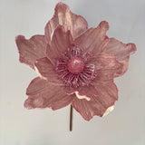 Christmas Glitter Flower Decoration, 12.6×8.7 Inch Sparkly Artificial Flower for Holiday Party & Window Display