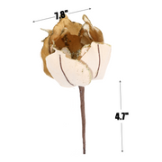 10 Pcs Large Retro Christmas Poinsettia Stems 18 Inch Glitter Artificial Flower Decorations